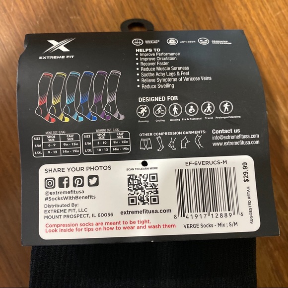 Blue Extreme Fit Compression Socks - Picture 4 of 7